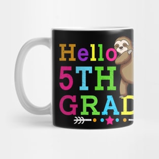 Sloth Hello 5th Grade Teachers Kids Back to school Gifts Mug